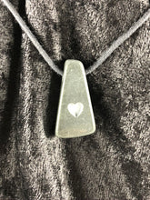 Trapazoid Basalt Carved Heart Focal Bead