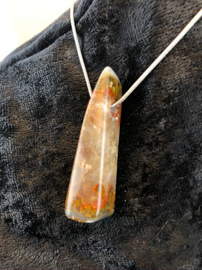 Moroccan Seam Agate Focal Bead Necklace