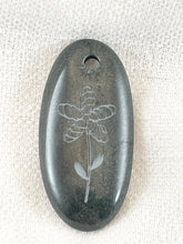 "Stone Flower" Basalt Sand Carved Stone Focal Bead