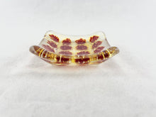 Small Fused Glass Bowl - "Red Dots"