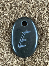 Monogram Initial Sand Carved Focal Bead Sterling Silver Necklace