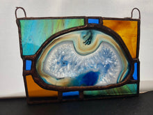 Stained Glass Blue Agate Sun Catcher