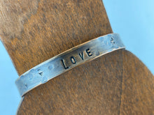 Hand Hammered Distressed "LOVE" Copper Bracelet