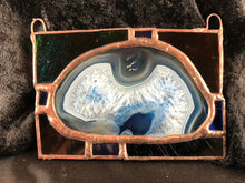 Stained Glass Blue Agate Sun Catcher