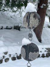 "Raining Rocks" - Hanging Stone Garden Sculpture - Yard Art