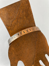Hand Hammered Distressed "PEACE" Copper Bracelet