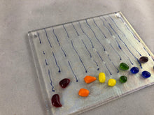 Fused Glass Sun Catcher - "Raining Rainbow"