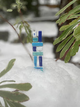 Fused Glass Plant Stake Totem - Blue Tones