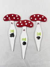 Small Colorful Mushroom (Amanita muscaria) Plant Stake - Fused Glass Garden Art