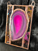 Stained Glass Pink Agate Sun Catcher