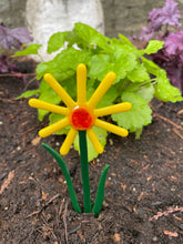 Sunflower Plant Stake - Fused Glass Flower Garden Art