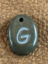 Monogram Initial Sand Carved Focal Bead