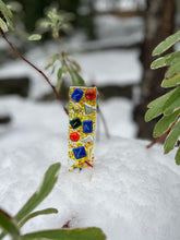 Fused Glass Plant Stake Totem - Flowering Jewels