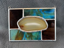 Stained Glass Brown Agate Sun Catcher