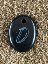 Monogram Initial Sand Carved Focal Bead Sterling Silver Necklace