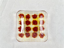 Small Fused Glass Bowl - "Red Dots"