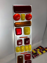 Fused Glass Plant Stake Totem - Red Tones