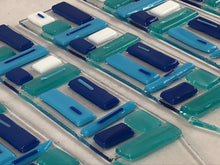 Fused Glass Plant Stake Totem - Blue Tones