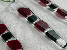 Festive Fused Glass Icicle Christmas Ornaments