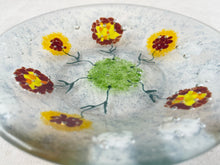 Medium Fused Glass Bowl - "Spring Flowers"