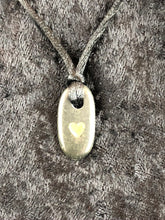 Basalt Sand Carved Golden Heart Focal Bead Necklace