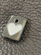 Trapazoid Basalt Carved Heart Focal Bead