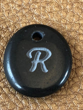 Monogram Initial Sand Carved Focal Bead