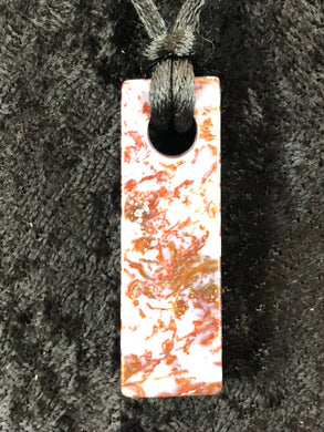 St John's Flower Agate - Rectangular Focal Bead