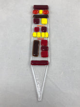 Fused Glass Plant Stake Totem - Red Tones