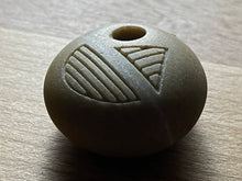 "Lines" Sand Carved Stone Focal Bead
