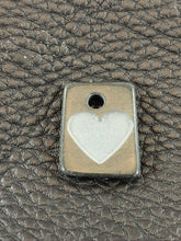 Trapazoid Basalt Carved Heart Focal Bead