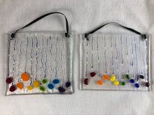 Fused Glass Sun Catcher - "Raining Rainbow"