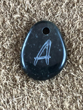 Monogram Initial Sand Carved Focal Bead