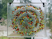 Fused Glass Sun Catcher - "Spiral Glaxy of Color"