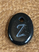 Monogram Initial Sand Carved Focal Bead