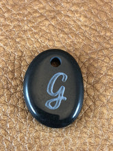 Monogram Initial Sand Carved Focal Bead
