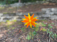 Starburst Flower Plant Stake - Fused Glass Garden Art