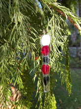 Festive Fused Glass Icicle Christmas Ornaments