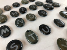 Monogram Initial Sand Carved Focal Bead