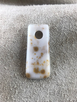 Polka Dot Agate - Trapazoid Focal Bead