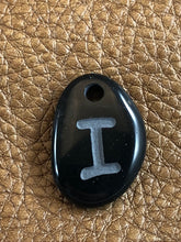 Monogram Initial Sand Carved Focal Bead