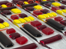 Fused Glass Plant Stake Totem - Red Tones