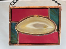 Stained Glass Beige Brazilian Agate Sun Catcher - Small