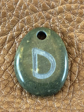 Monogram Initial Sand Carved Focal Bead Sterling Silver Necklace