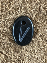 Monogram Initial Sand Carved Focal Bead Sterling Silver Necklace