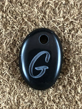 Monogram Initial Sand Carved Focal Bead Sterling Silver Necklace