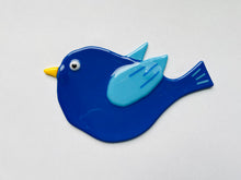 Blue Bird Plant Stake - Fused Glass Garden Art