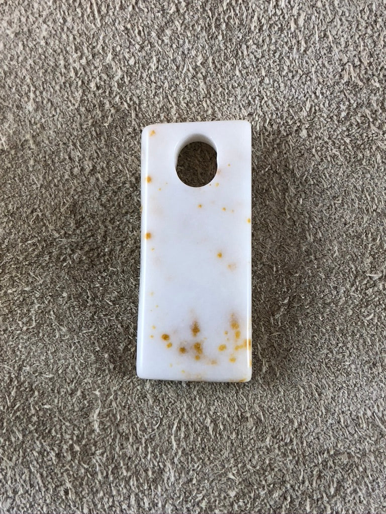 Polka Dot Agate - Rectangular Focal Bead