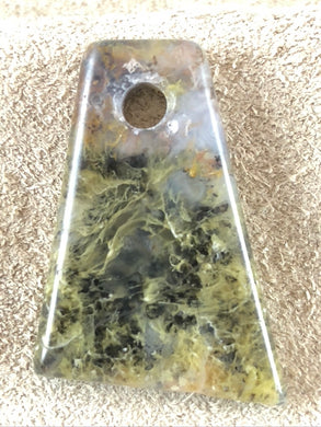 Green Moss Agate - Freefrom Focal Bead