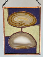 Stained Glass Double Brazilian Agate Sun Catcher - Meadium